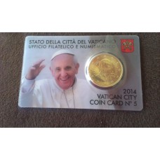 Vaticano 2014 cent. 50 Coincard FDC
